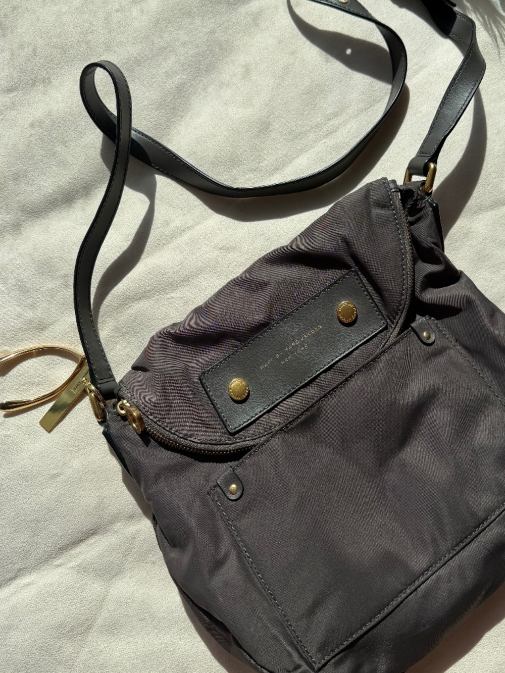 Marc by Marc Jacobs Nylon Medium Grey Satchel